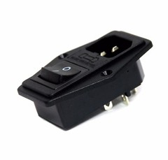 2pc IEC 3P AC Inlet Socket JR-101-1FR2-02 10A 250V + Switch * JR-101-1FR JEC