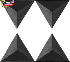 4 Pack Ceiling Corner Bass Traps Acoustic Foam for Home Studio Soundproofing