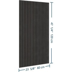 Peel & Stick Acoustic Wood Slat Wall Panels Sound Absorbing 3D Decorative Tiles