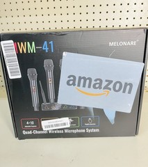 4-Channel Wireless Microphone System UHF Compact Cordless Mic Set 4×10