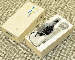 Vintage Piezo DX-242 Dynamic Microphone Wired JAPAN w/ Stand in BOX