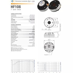 Faital Pro 1″ Exit Compression Driver, Bolt On, 120W Replacement Tweeter (HF108)