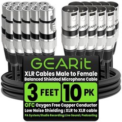 Metal Connector XLR Cables 10 Pack – Studio Quality