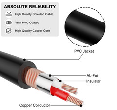 Xlr To 3.5mm Microphone Cable Pvc Shelled Xlr Female To 3.5mm 1/8 Inch Trs Male