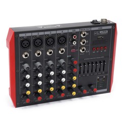 6-Channel Bluetooth Audio Mixer with Digital Effects and Phantom Power