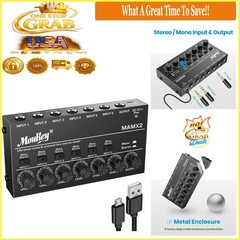 Mini 6-Channel Audio Mixer with USB & 5V Power for Small Clubs Bars Guitars