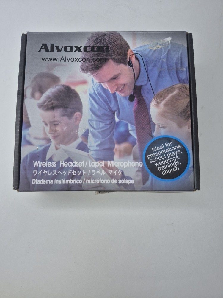 Alvoxcon Wireless Headset Lavalier Microphone System TG210 TG220 UHF 3.5mm