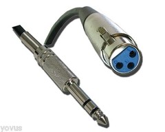 10PACK 15 ft foot 1/4 TRS to 3pin XLR Female balanced mic microphone audio cable