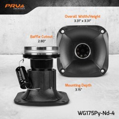2x WG175Py-Nd-4 PRV 1″ Mids & High Frequency Horn Drivers Mini 300 Watts 4 Ohm