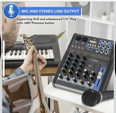 Pyle 4Ch Studio/DJ Controller Audio Mixer Console System USB & XLR PMXU43BT NEW