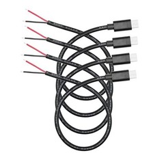USB C to 2 Pin Bare Wire Open End Power USB Type C Male – 30cm/11inch (4Pcs)
