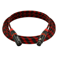 Geisler XLR Microphone Cable Male to Female 3Pin Cable Braided For Studio 6FT