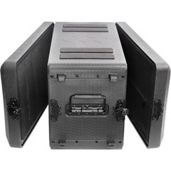 6U Rack Case Shallow 17″ Depth, 19″ Rackmount Flight Case for Amplifier, Audio