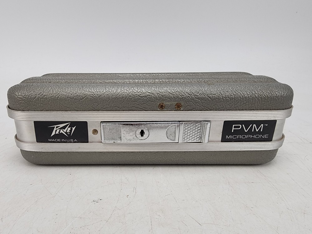 Vintage Peavey Microphone Hard Shell Protective Case Gray AS IS #2