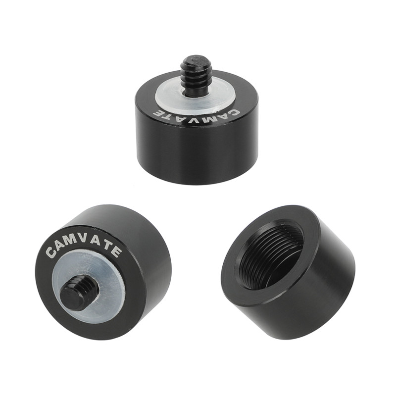 3Pcs CAMVATE Mic Holder Shock Mount Stand Screw Adapter 1/4″-20 Male to 5/8″-27