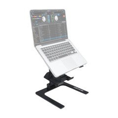 ProX T-LPS900BLK Black Ibis Folding DJ Studio Laptop Stand w Adjustable Tray
