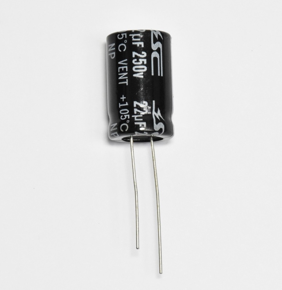 10pc Electrolytic Capacitor NPR Radial 2000hr 105℃ RoHS NP 22uF 250V φ13x21mm SC