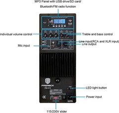 proreck Portable Powered Bluetooth Speaker 15-inch 600 Watt DJ Set