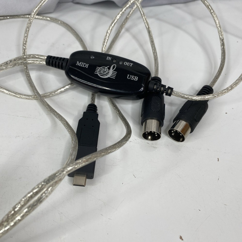 6ft USB~MIDI In/Out 5pin DIN Cable/Cord,Digital Audio,drum,synthesizer,keyboard