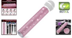Eye-Catching Pink Microphone Sleeve with Rhinestones – Easy to Use & Protects