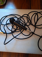 Wired Handheld/Stand-Held Microphone w/ XLR Cable, Black/Silver LOOK!!