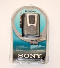 New Sealed Sony Pressman TCM-20DV Walkman Style Cassette Player Voice Recorder