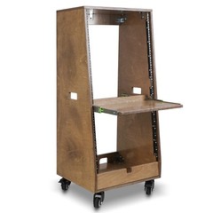 Sound Town DIY Slanted 20U Studio Rack (12U+8U ), Weathered Brown(SDRK-ST20TB)