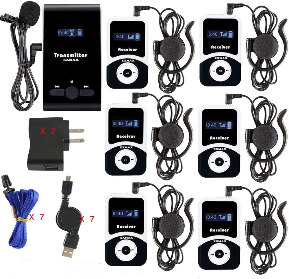 Wireless Tour Guide System – 195MHz Headsets for Church & Conference Use