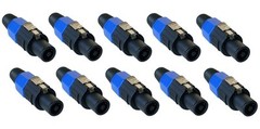 10 Pack SpeakOn Male Plug 4 Pole Conductor Pro Audio Speaker Cable Connector Lot