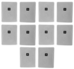 10) JBL Control 25-1-WH 5.25″ 30w 70v Commercial Restaurant/Bar Wall Speakers
