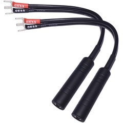 Small Spade Fork to 1/4 Inch TS Speaker Cable Adapter, 12AWG Silicone Wire, 6…