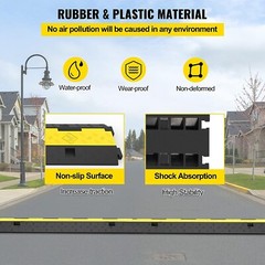 11000lbs Capacity Rubber Cable Protector – 3 Pack – Slip-proof & Modular Design