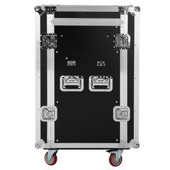 16 Space Pro Audio DJ Road Rack Case with Casters – 16U Pro Tour Grade Case HOT!