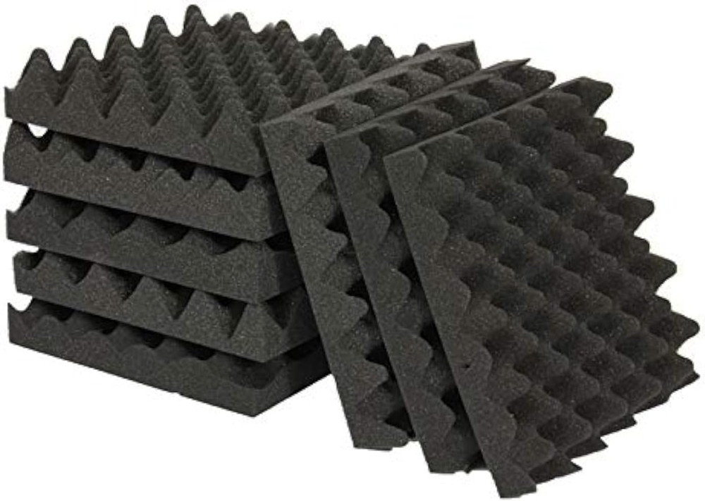6 Pack Egg Crate Cushion 2″ Thick 12″ X12″ Acoustic Panels Sound Proof Dampening