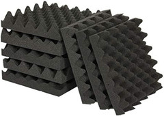 6 Pack Egg Crate Cushion 2″ Thick 12″ X12″ Acoustic Panels Sound Proof Dampening