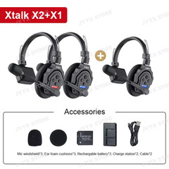 Xtalk 2.4G Wireless Intercom System X1 X2 X5 MasterFree Noise reduction Intercom
