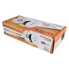 2x PRV 240W Shallow Super Tweeter Small Neodymium TW400Ti-Nd-4 SLIM WHITE 4 Ohm