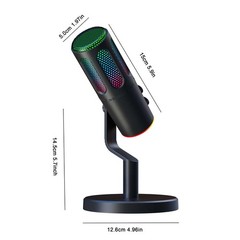 Sturdy Plug-And-Play Portable Gaming-Friendly USB Interface Streaming Microphone