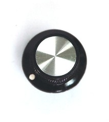 100pc Plastic Round Screw type Knob PN-26B size=φ24.8x15mm hole=φ6.4mm RoHS