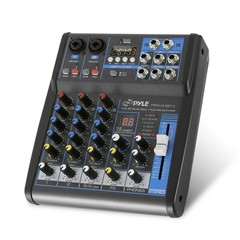Pyle 4-Ch. Bluetooth Studio Mixer – DJ Controller Audio Mixing Console System