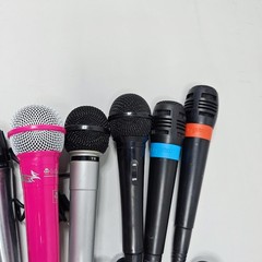 Lot of 15 Wired Microphones – Various Models & Colors, Used