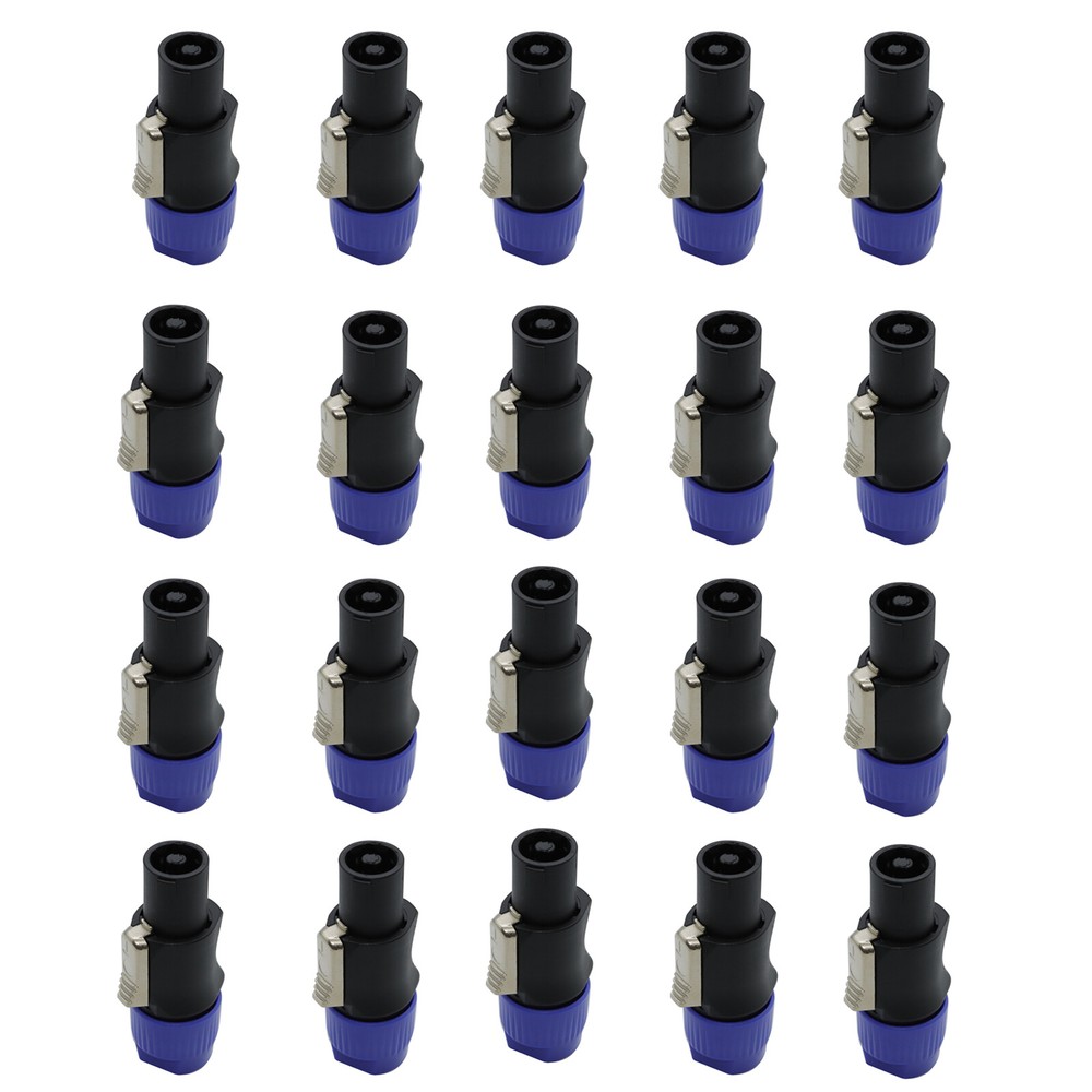 20PC Speakon Connector 4 Pole Male Plug Compatible for Audio Loudspeaker Cable