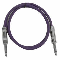 SEISMIC AUDIO – Purple 1/4″ TS 3′ Patch Cable – Effects – Guitar – Instrument