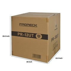 PRORECK 12U Rack Case 20“ Rackable Depth with Slant Mixer Top One Side table