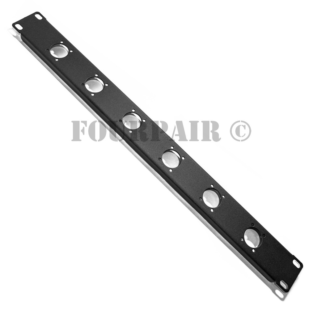 6-Hole 1U Audio Rack Panel Chassis Mount for Neutrik D Size XLR 1/4″ TRS SPEAKON