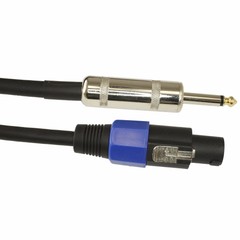 3 ft foot 1/4 to speakon compatible PA speaker cable cord 12 ga gauge conductor