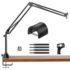 Microphone Boom Arm, Adjustable Microfono Stand Mic Arm with Extra-large Pop …