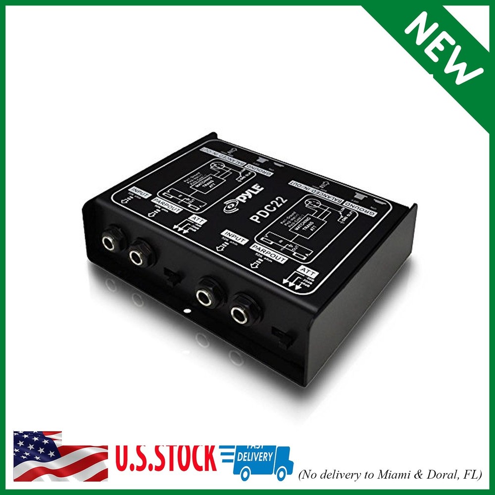 PYLE-PRO Premium Direct Injection Audio Box – Passive DI Unit Hum Eliminator w/