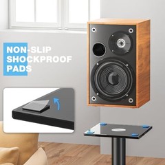 Upgraded 45° Swivel Speaker Stands Pair for Surround Sound, 28 Inch Black