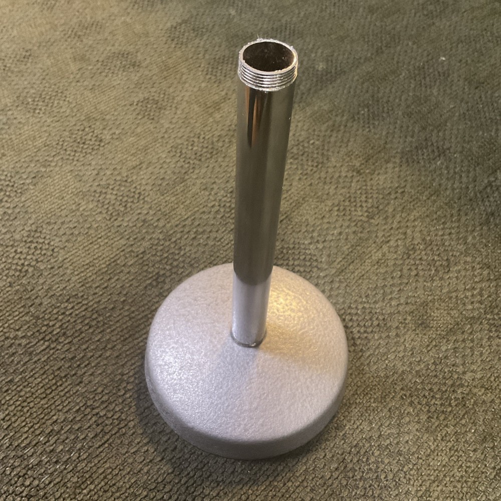 Desktop Threaded Cast Iron Microphone Stand 4 Inch Wide Base 7 Inches Tall